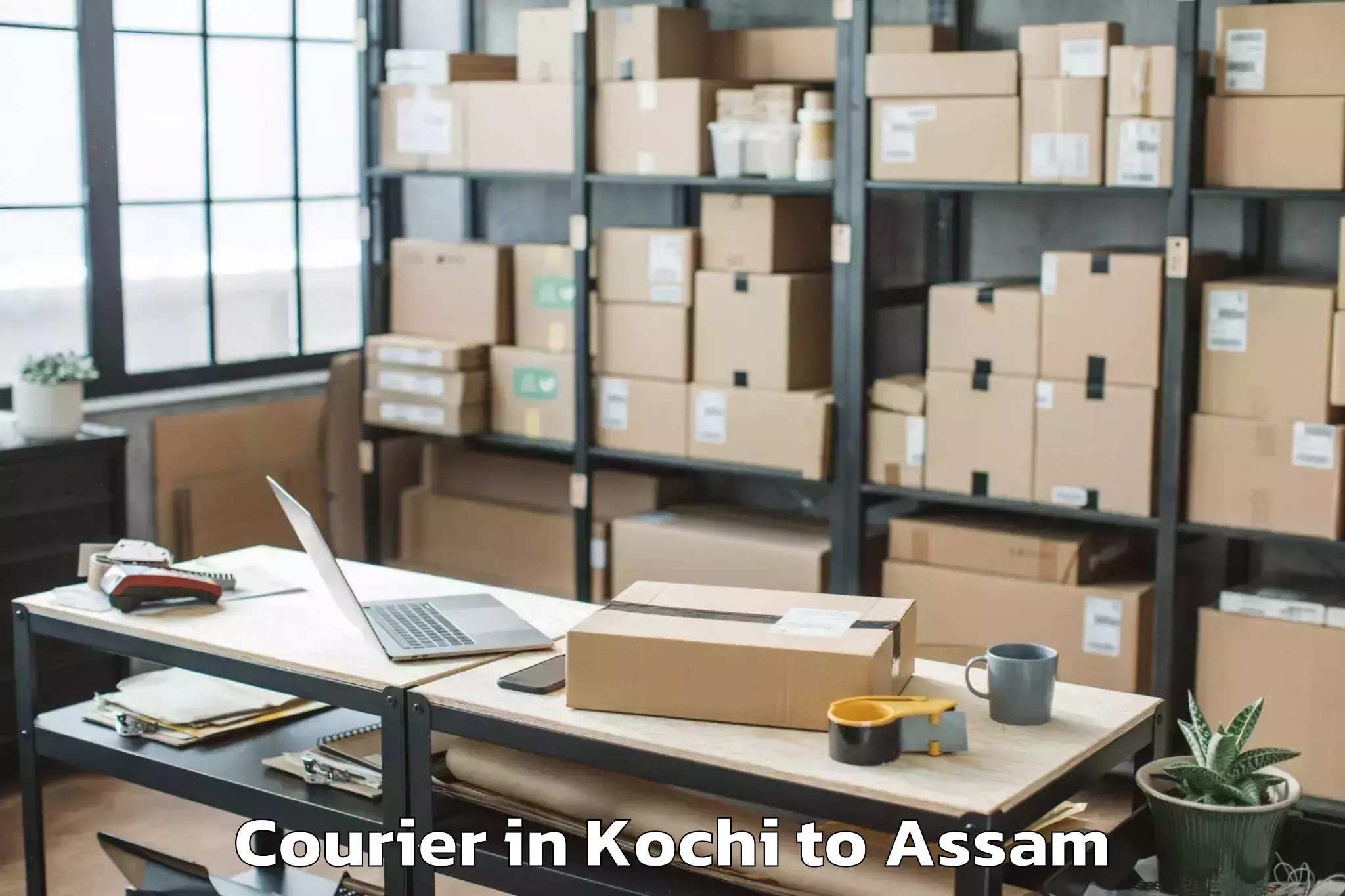 Top Kochi to Sualkuchi Courier Available